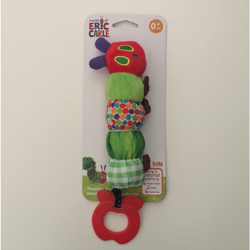 Baby Rattle Caterpillar Teether NEW from Eric Carle Stories